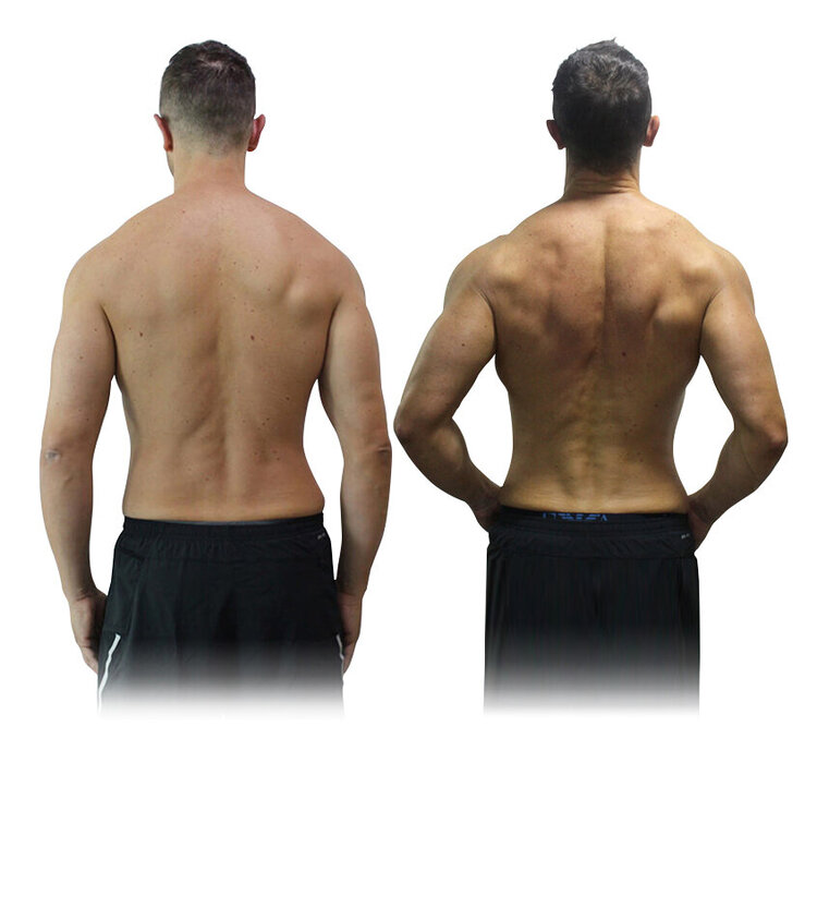 Fitness transformation men backside