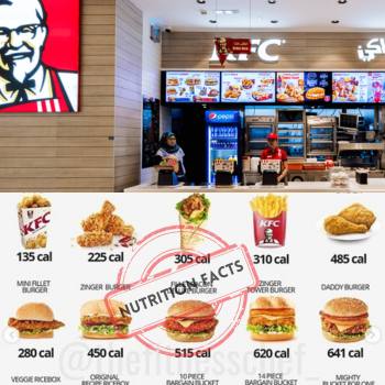 KFC UAE Nutrition Facts